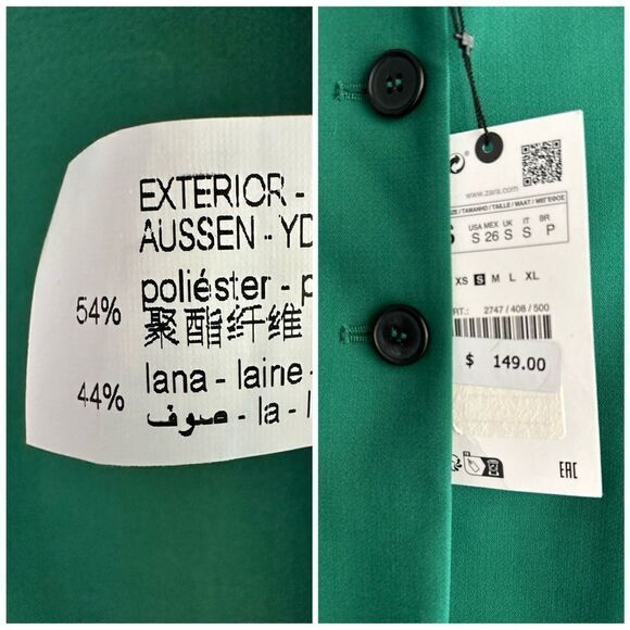 Straight Cut Wool Blazer New - Picture 4 of 7